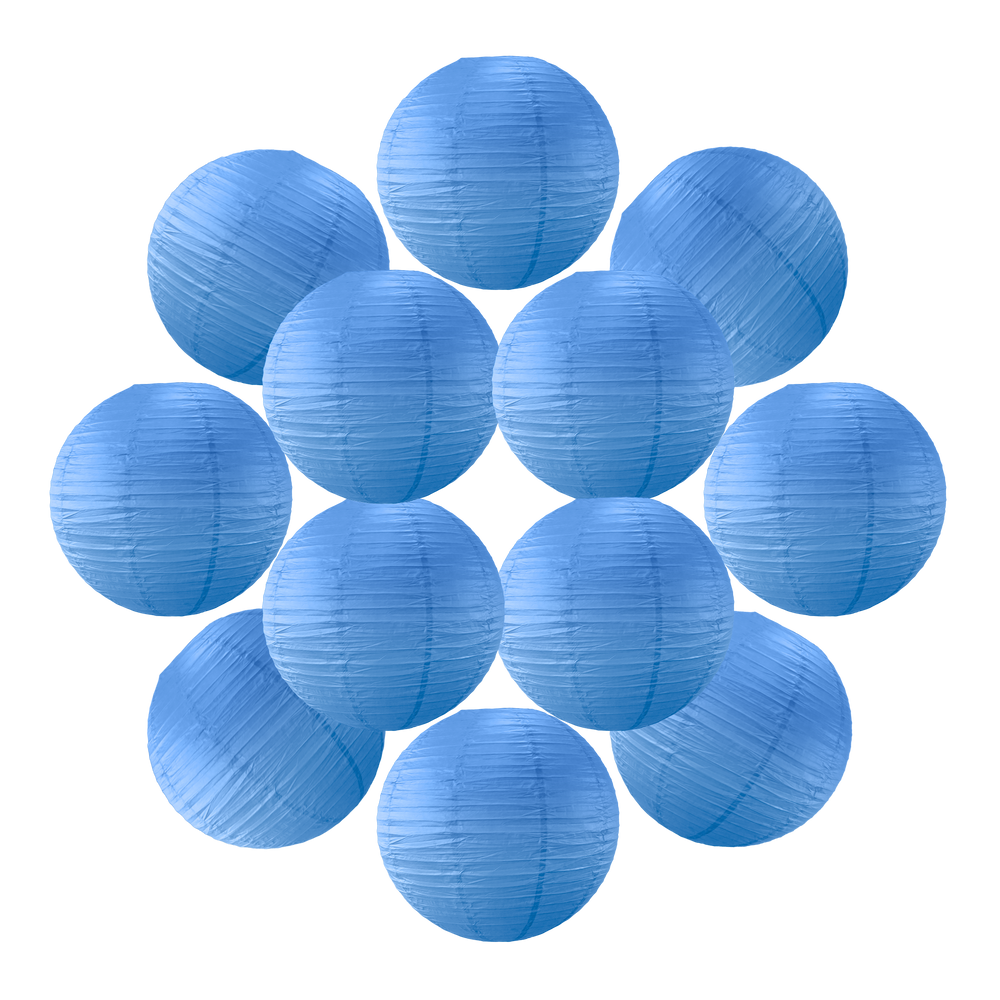 Lot de 12 Boules Japonaises Bleu Roi 50 cm