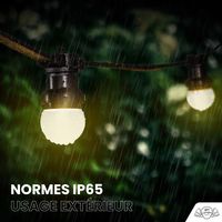 Guirlande Guinguette IP65 10M 20 Bulbes Blancs