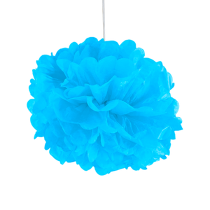 Pompons Turquoise 30 cm x2