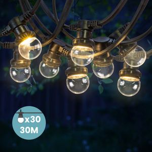 Kit Guirlande Guinguette 30m IP 65 Transparente Dimmable