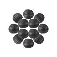 Lot de 12 Boules Japonaises Noires 10 cm