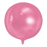 Ballon Rond Aluminium rose pale 40cm