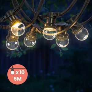 Guirlande Guinguette IP65 5M 10 Bulbes Transparents Dimmables
