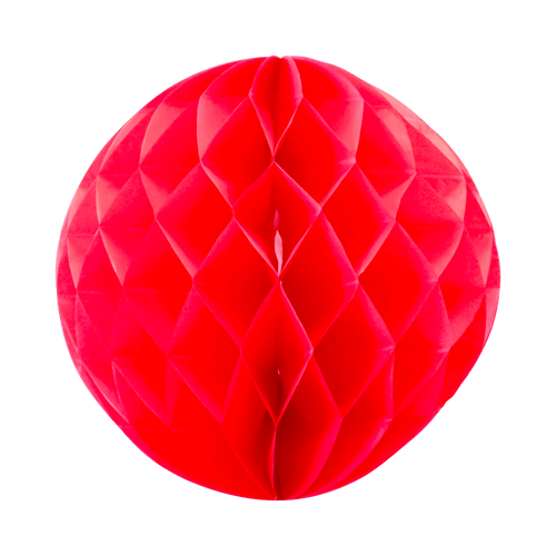 Boule chinoise alvéolée 40 cm Rouge