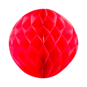 Boule chinoise alvéolée 40 cm Rouge