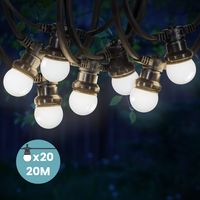 Kit Guirlande Guinguette 20m IP 65 Blanche