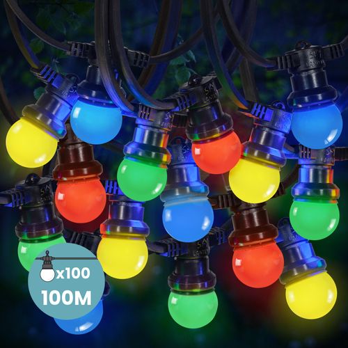 Kit Guirlande Guinguette 100m IP 65 Multicolore