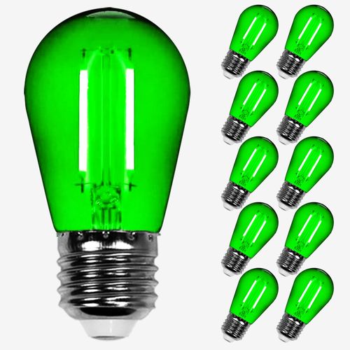 Lot de 10 Ampoules Guirlande Guinguette Led E27 vert