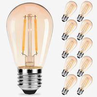 Lot 10 Ampoules Led Filament Ambrée E27 Dimmables - 2W