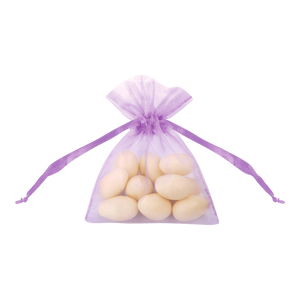 Sachet Dragées Organza Parme x20