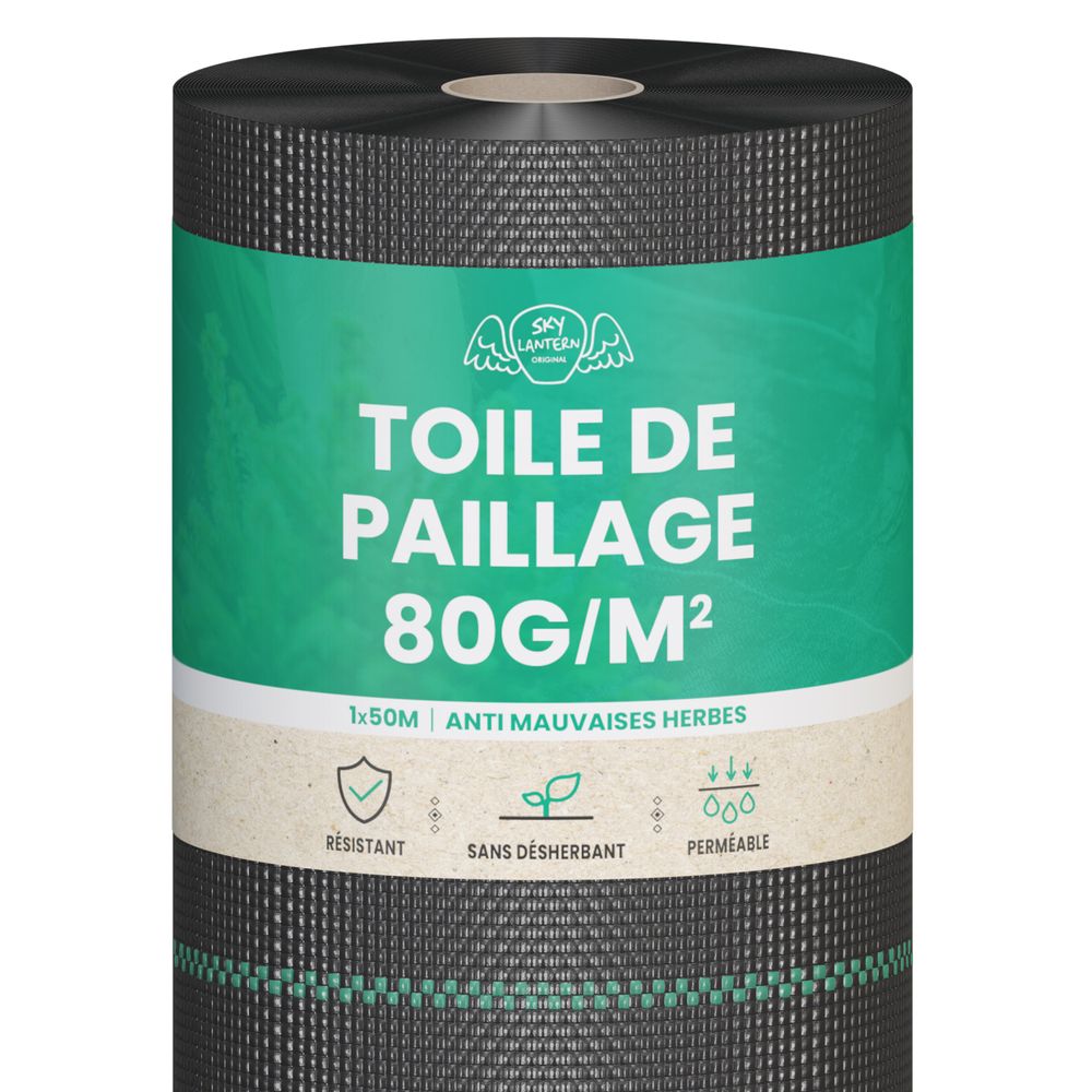 Toile de Paillage 1x50M 80g/m²