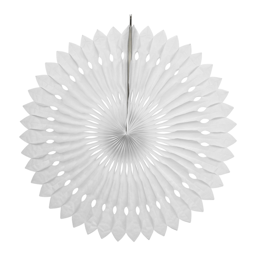 Lot de 8 rosaces papier 50 cm Blanc