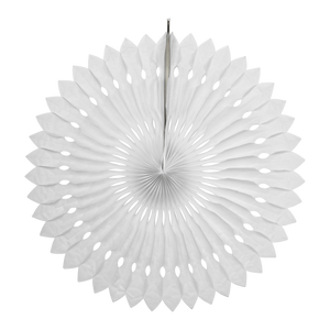 Lot de 8 rosaces papier 50 cm Blanc