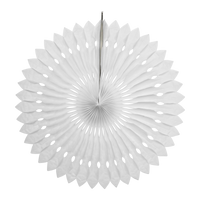 Lot de 8 rosaces papier 50 cm Blanc