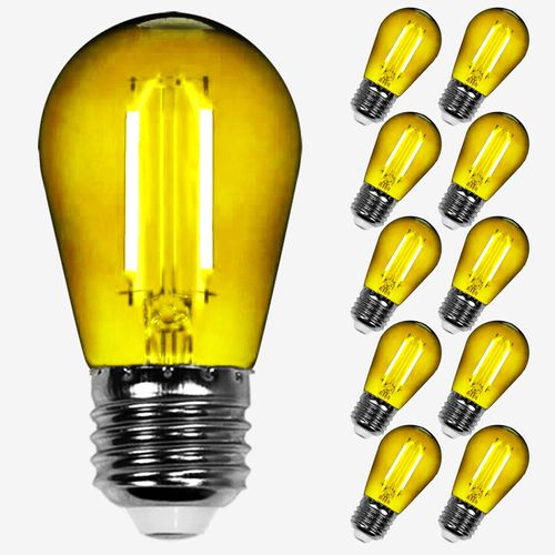 Lot de 10 Ampoules Guirlande Guinguette Led E27 jaune