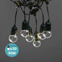 Guirlande Guinguette Pendante Ampoules Remplaçables Transparente 30 m