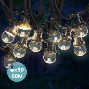 Kit Guirlande Guinguette 50m IP 65 Transparent Dimmable
