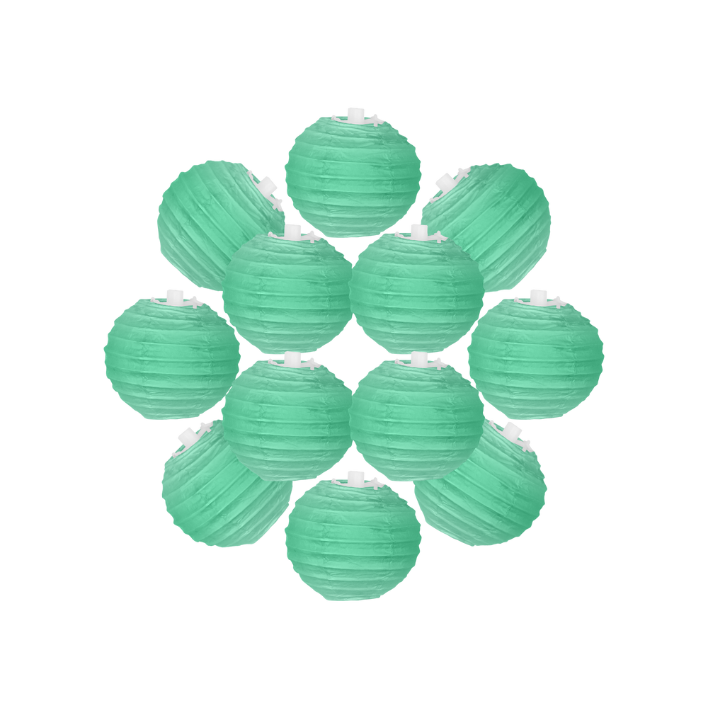 Lot de 12 Boules Japonaises Vert d'Eau 10 cm