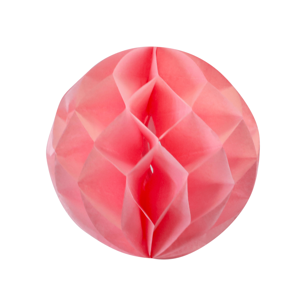 Boule chinoise alvéolée 20 cm Rose Pâle