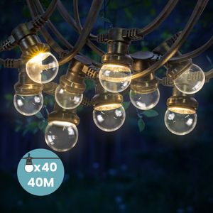 Kit Guirlande Guinguette 40m IP 65 Transparent Dimmable