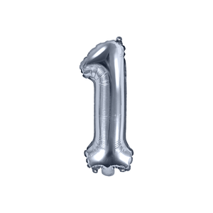 Ballon Chiffre 1 Argent 35 cm