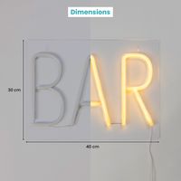 Lampe Neon BAR Blanc 40 cm