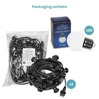 Kit Guirlande Guinguette 30M 60 Bulbes Blanc IP65
