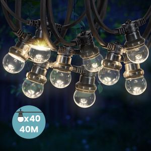 Kit Guirlande Guinguette 40m IP 65 Transparent Dimmable