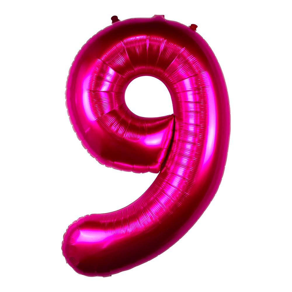 Ballon Chiffre 9 Fuchsia 90 cm