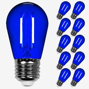 Lot de 10 Ampoules Guirlande Guinguette Led E27 bleu