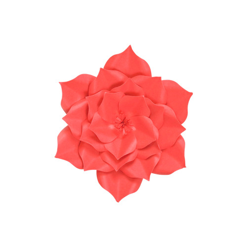 Fleur En Papier Gardénia Rouge 20 cm