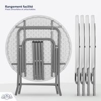 Lot de 5 Tables Hautes Mange Debout Pliante 110x80 cm