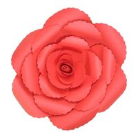 Fleur En Papier Rose Ancienne Rouge 30 cm