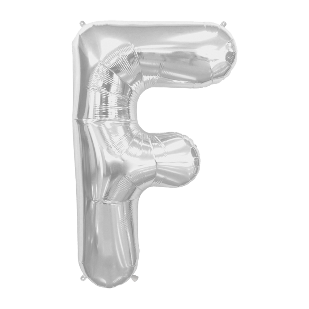 Ballon Lettre F Argent 90 cm
