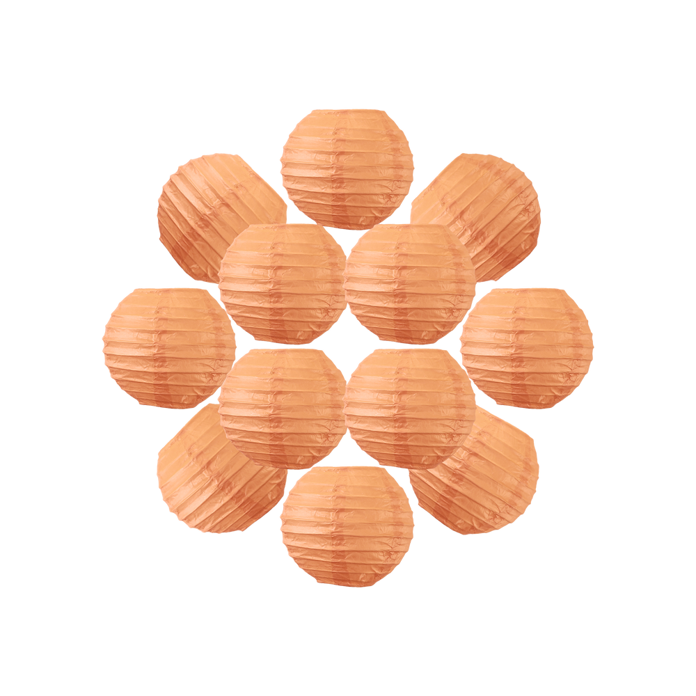 Lot de 12 Boules Japonaises Corail 10 cm