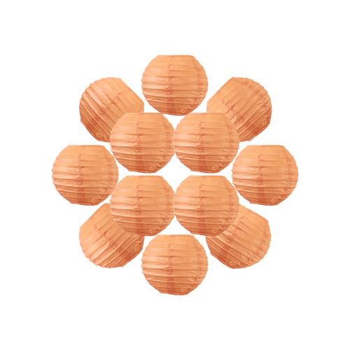 Lot de 12 Boules Japonaises Corail 10 cm