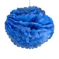 Pompons Bleu roi 50cm x2