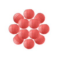 Lot de 12 Boules Japonaises Rouge 10 cm