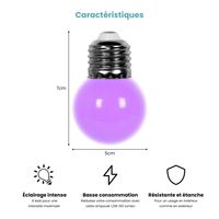 Ampoule Guirlande Guinguette Led E27 Couleur Violet