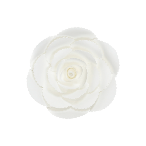 Fleur En Papier Rose Ancienne Blanc 20 cm