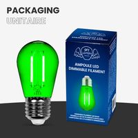 Lot de 10 Ampoules Guirlande Guinguette Led E27 vert