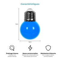 Ampoule Guirlande Guinguette Led E27 Couleur Bleu
