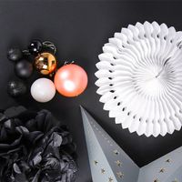 Lot de 8 rosaces papier 50 cm Blanc