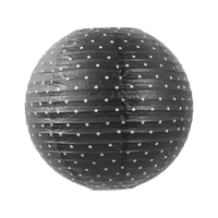 Boule papier 35cm Noir Pois