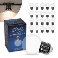 Lot de 20 Ampoules Guirlande Guinguette Led E27 Transparentes