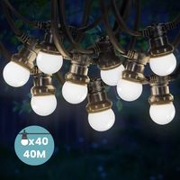 Kit Guirlande Guinguette 40m IP 65 Blanche