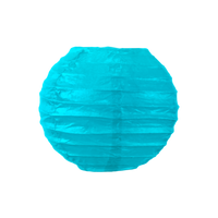 Boule papier 10 cm Turquoise
