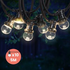 Guirlande Guinguette IP65 5M 10 Bulbes Transparents Dimmables
