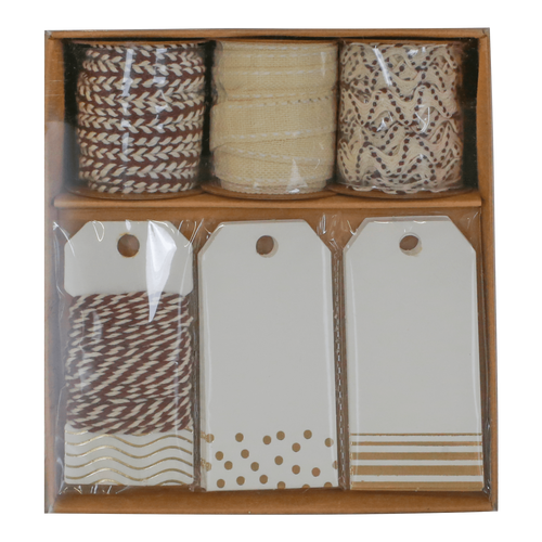 Set Ruban Et Carte Marron Ruban Et Carton Marron