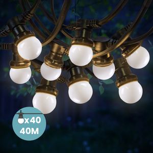 Kit Guirlande Guinguette 40m IP 65 Blanche